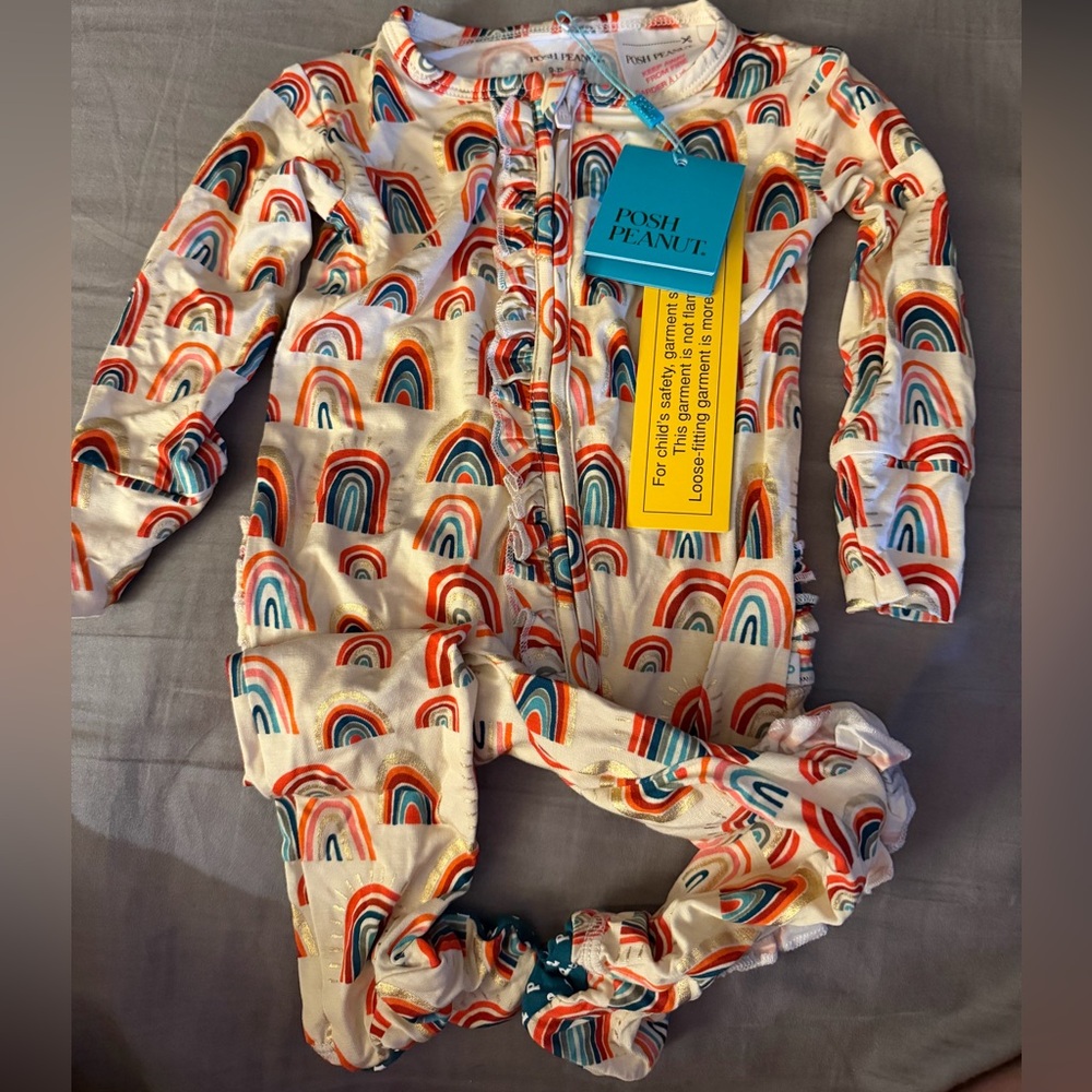 NWT Posh Peanut Bamboo Footie
